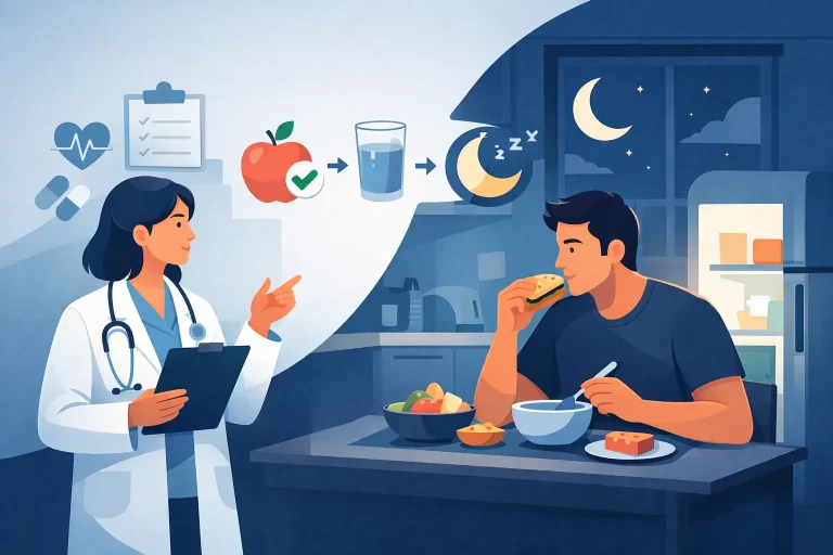 Mejores estrategias médicas para hambre nocturna
