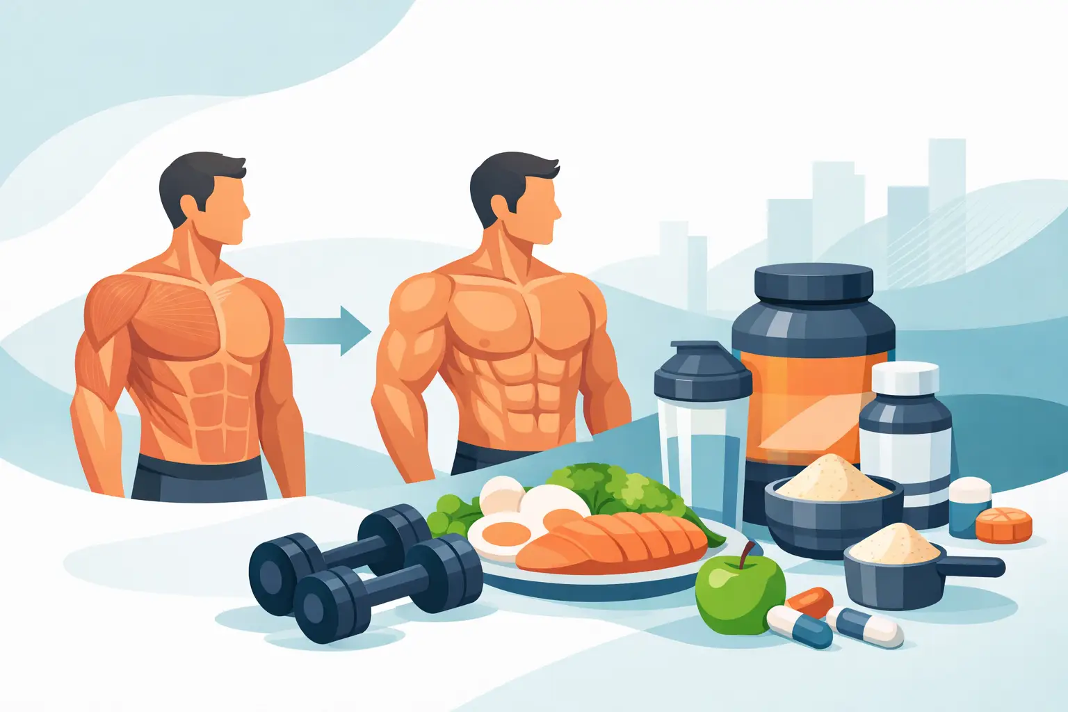 Guía de suplementación para recomposición muscular