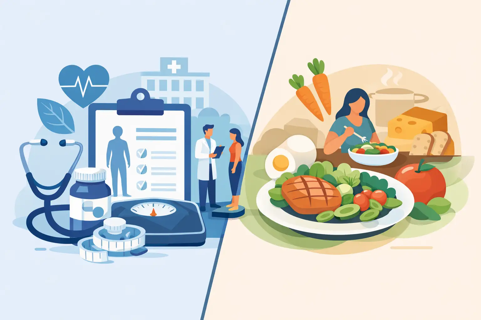 Programa médico vs dieta tradicional